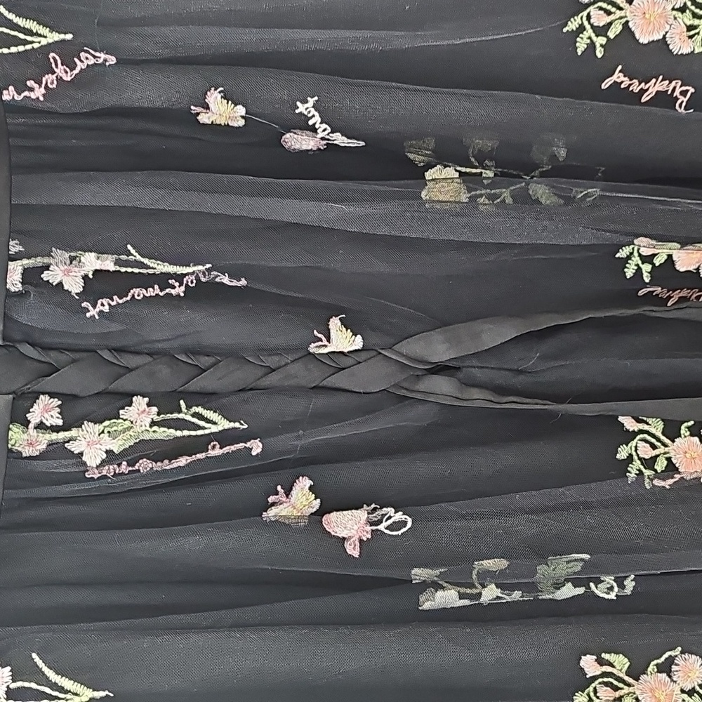 Floral Dress With Embroidery Sleeveless Formal Tulle Gown Size 20W - Picture 12 of 15